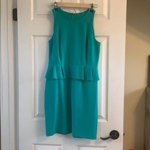 Teal peplum dress